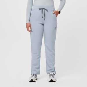 Figs Dusty Blue High Waisted Yola Scrub Pants